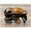 Image 2 : Carved Tigers Eye Bear with Fish Fetish