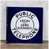 Image 3 : Porcelain Public Telephone Flange Sign