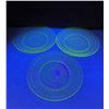 Image 10 : Uranium Vaseline Glass Dishes Plates