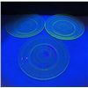 Image 11 : Uranium Vaseline Glass Dishes Plates