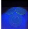 Image 12 : Uranium Vaseline Glass Dishes Plates
