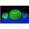 Image 1 : Uranium Vaseline Glass Dishes Plates