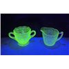 Image 4 : Uranium Vaseline Glass Dishes Plates