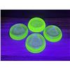 Image 1 : Anchor Hocking Uranium Glass Furniture Casters