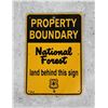 Image 1 : USFS US Forest Service Property Boundary Sign