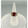 Image 1 : 10k Gold Synthetic Ruby Ring