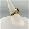 Image 2 : 10k Gold Synthetic Ruby Ring