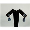 Image 1 : Sterling Silver London Blue Topaz Earrings