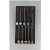 Image 1 : Sterling Silver Gemstone Cocktail Olive Picks