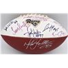 Image 1 : St. Louis Rams Team Autographed Official White Logo Football With 8 Signatures Inc. Marshall Faulk
