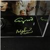 Image 2 : QUAD SIGNED LOTR PRESENTATION PIECE SIGNED BY WOOD, ASTIN, SERKIS AND RHYS-DAVIS - WWOC COA