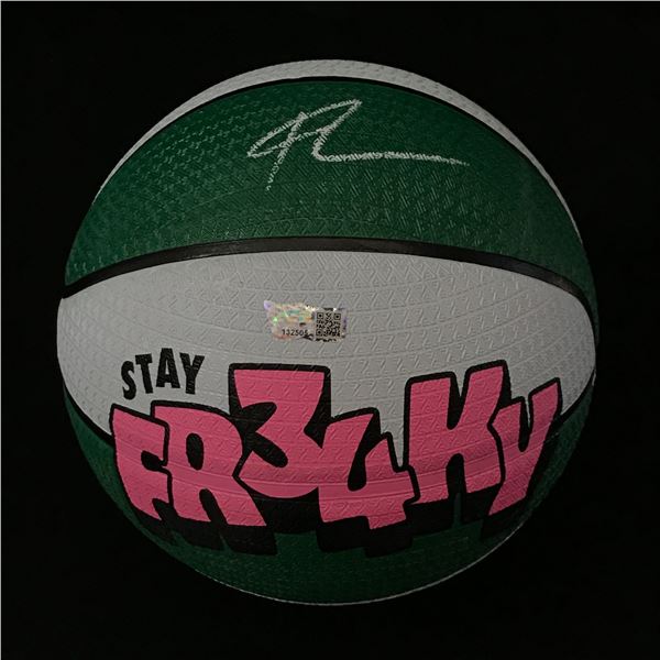 GIANNIS ANTETOKOUNMPO SIGNED GRAFFITI BASKETBALL WITH COA