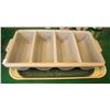 Image 1 : LOT OF 2 SERVING TRAYS & 1 CUTLERY TRAY