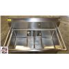 Image 2 : NEW CHEFS MATE DOUBLE 18" X 18" X 11" S/S SINK