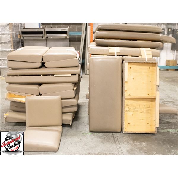 TWO PALLETS OF ASSORTED LEATHERETTE BOOTH SEATING