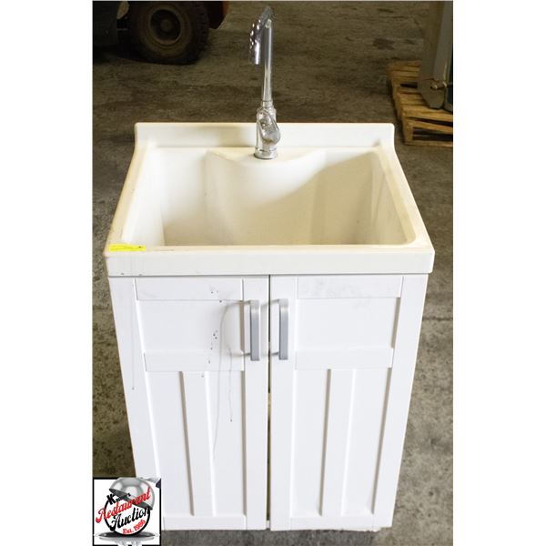 24" X 20" X 10" LAUNDRY SINK W/ FAUCET