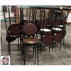 Image 1 : 17 LEATHERETTE / FABRIC BAR HEIGHT CHAIRS