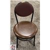 Image 2 : 9 LEATHERETTE / FABRIC METAL FRAME DINNING CHAIRS