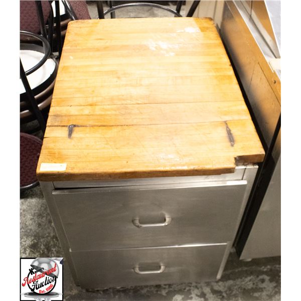 BAKERS TOP TWO DRAWER CABINET