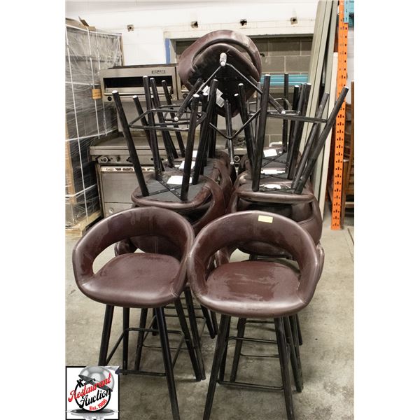 14 BAR HEIGHT LEATHERETTE CHAIRS