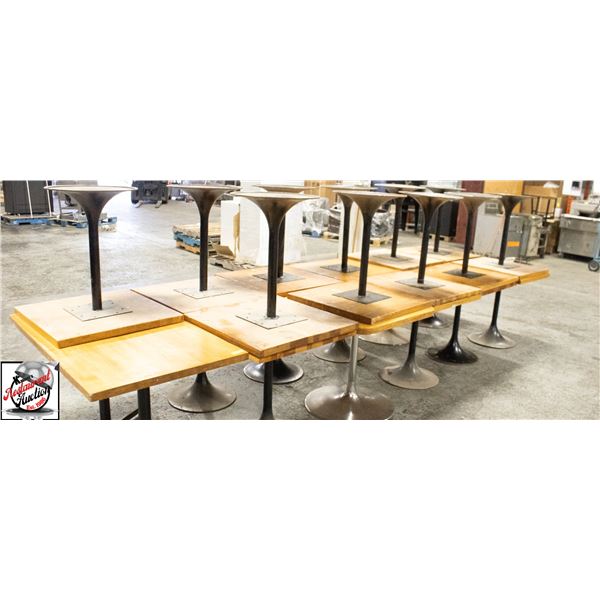 22 ASSORTED WOOD TOP TABLES