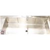 Image 2 : 70" BAR SINK W/ 2 WELLS AND FAUCETS