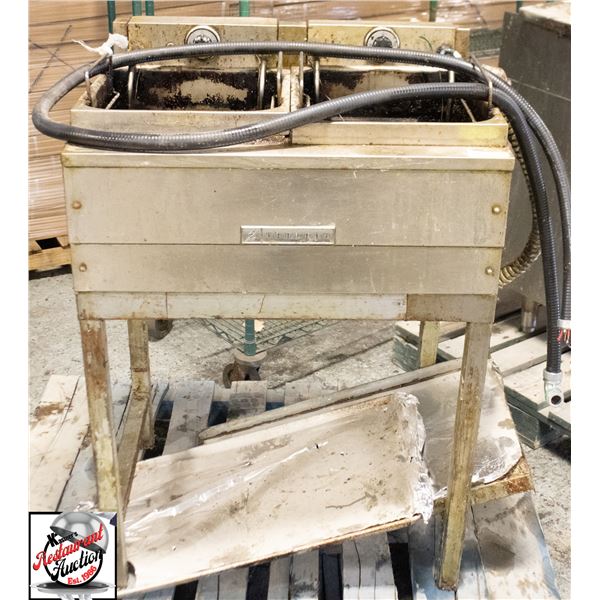 SOLD AS IS GARLAND DOUBLE DEEP FRYER