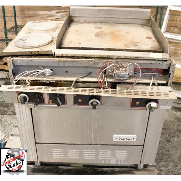 SOLD AS IS GARLAND RANGE FOR PARTS