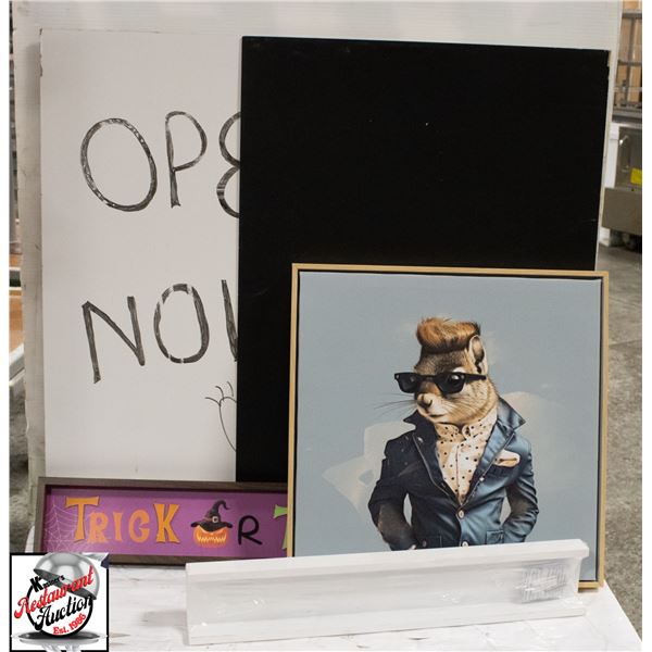 BAILIFF SEIZURE: SHELVE OF RESTAURANT DECORE