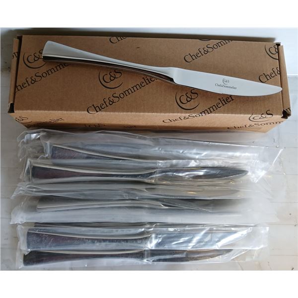 SET 18 NEW 8" STAINLESS STEEL DINNER / DESSERT