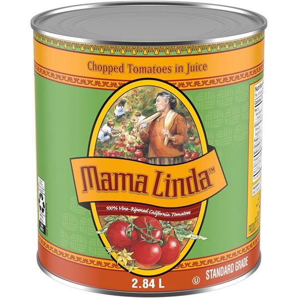 NEW MAMA LINDA CHOPPED TOMATOES IN JUICE 2.84L