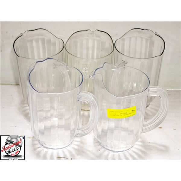 5 CARLISLE POLY CARB PITCHERS