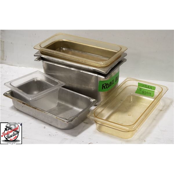 6 ASSORTED INSERTS S/S & POLY CARB