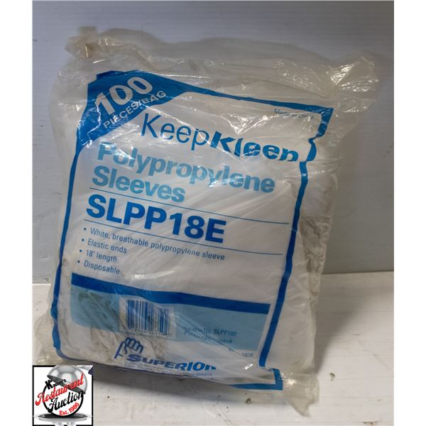 900 KEEP KLEEN POLYPROPYLENE SLEEVES SLPP18E