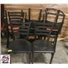 Image 1 : 8 LEATHERETT DINING CHAIRS WITH METAL BACK