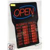 Image 1 : LED OPEN SIGN 24" X 16"