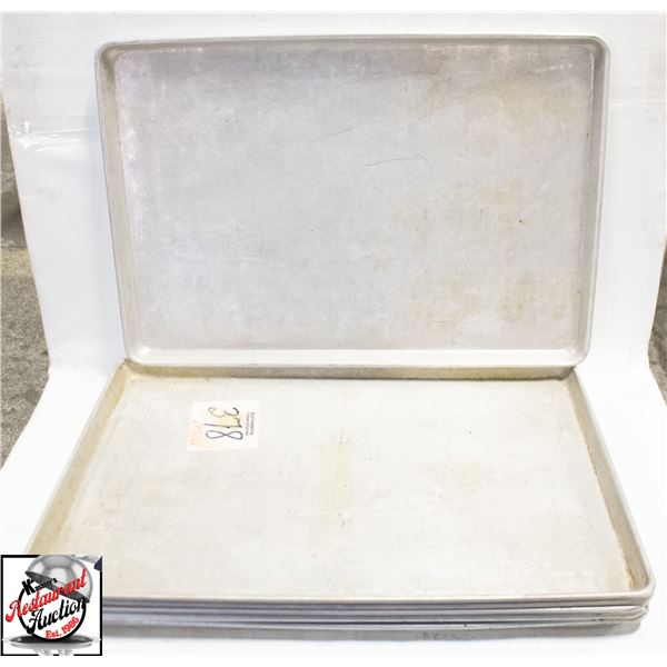 6 - 17 3/4" X 25 3/4" FULL SIZE BAKING SHEETS W/