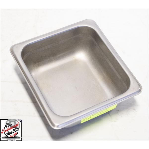 1/8 SIZED 2.5" DEEP STAINLESS STELL INSERT