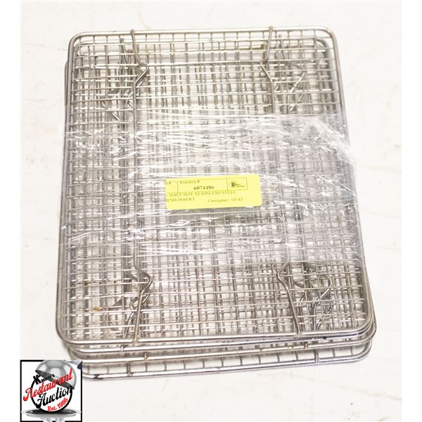 4 - HALF SIZE STAINLESS STEEL MESH INSERT
