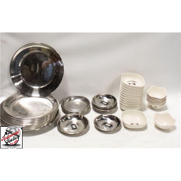 MISCELLANEOUS S/S & MELAMINE SERVING DISHES