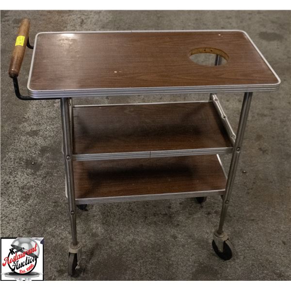 3 SHELF WOOD CART