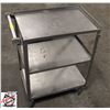 Image 1 : 3 SHELF STAINLESS STEEL CART 16" X 24" X 32"