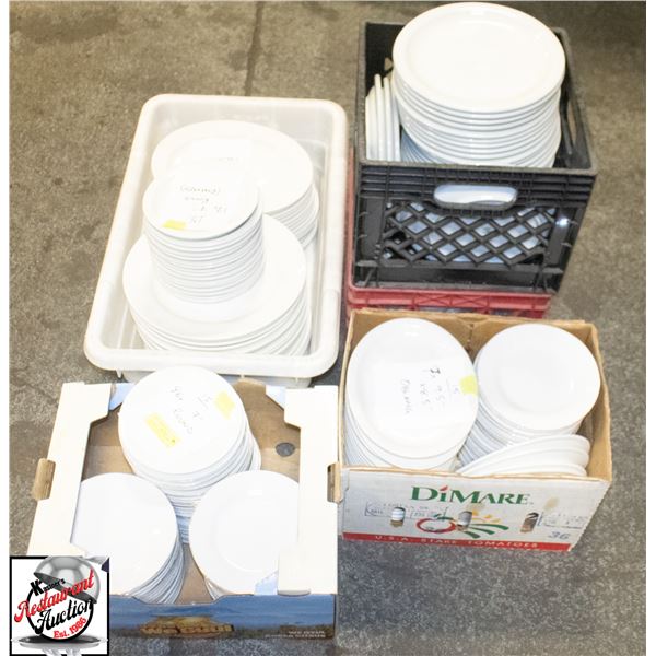 ASSORTED WHITE CERAMIC PLASTES, INCLUDES