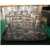 Image 1 : TRAY OF ASSORTED BEER GLASSES
