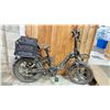 Image 1 : ET CYCLE F100 BLACK 7 SPEED FOLDING E BIKE WITH FRONT & REAR RACKS