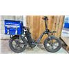 Image 1 : ET CYCLE F100 BLACK 7 SPEED FOLDING E BIKE WITH FRONT & REAR RACKS