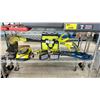 Image 1 : RYOBI BATTERY OPERATED TOOLS INCLUDING - TRIMMER, DRILLS, RECIPROCATING SAW 2 RYOBI BATTERY
