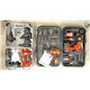 Image 1 : BLACK & DECKER BATTERY OPERATED DRILL/ TOOL SET, CORDED HEAT GUN AND A BLACK & DECKER JIGSAW SET