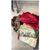 Image 2 : TWO BAGS OF ASSORTED SIZE TABLECLOTHS