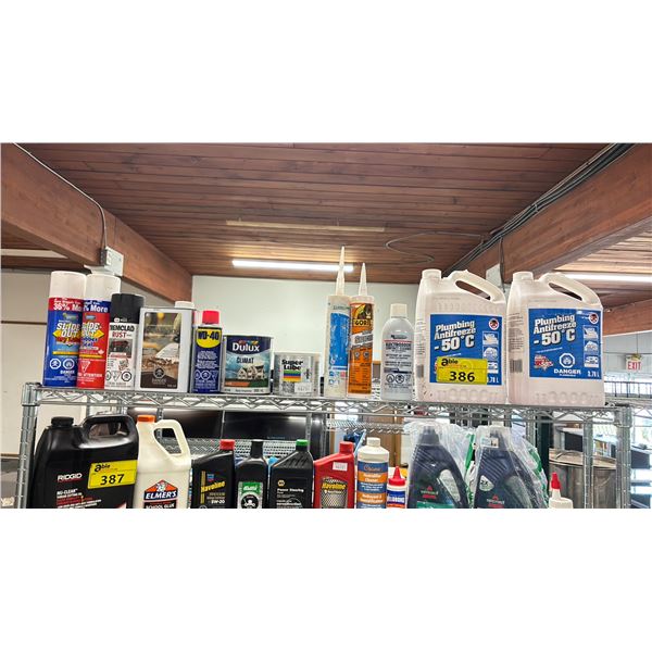 PLUMBING ANTIFREEZE, FURNITURE STRIPPER, SILICONE, CONTACT CLEANER & MORE